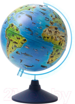 Глобус Globen Зоогеографический на круглой подставке / 12500269