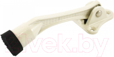 Ограничитель дверной Аллюр КН-130 WW Козья ножка (белый)