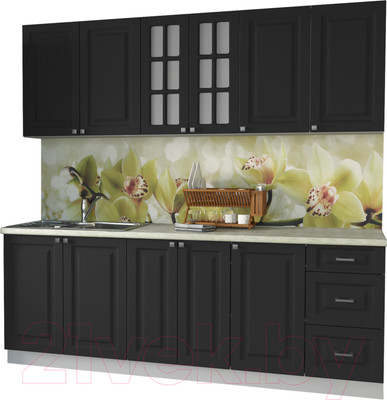 Кухонный гарнитур Interline Мила Деко 2.2 А (пепел/опал светлый)