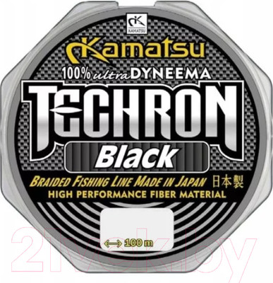Леска плетеная KAMATSU Techron Black 0.20мм 100м / 255100020