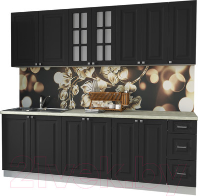 Кухонный гарнитур Interline Мила Деко 2.3 А (пепел/опал светлый)