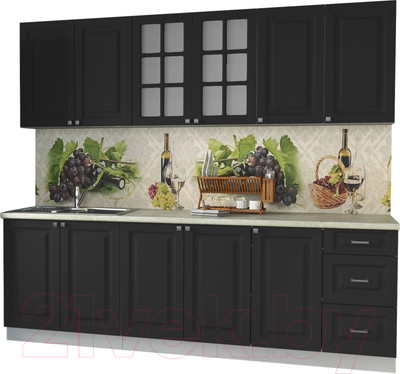 Кухонный гарнитур Interline Мила Деко 2.4 А (пепел/опал светлый)