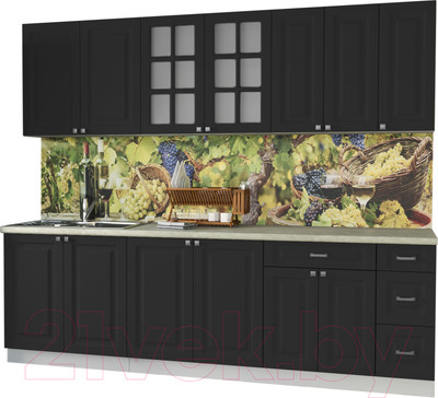 Кухонный гарнитур Interline Мила Деко 2.5 Б (пепел/опал светлый)