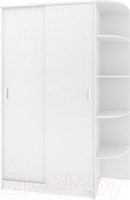 Шкаф-купе Кортекс-мебель Лагуна ШК04-00 (белый, правая консоль)
