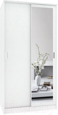 Шкаф-купе Кортекс-мебель Лагуна ШК01-01 (белый)