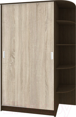 Шкаф-купе Кортекс-мебель Лагуна ШК04-00 (венге/дуб сонома, правая консоль)