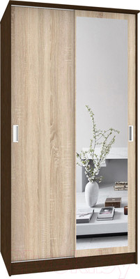 Шкаф-купе Кортекс-мебель Лагуна ШК01-01 (венге/дуб сонома)