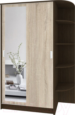 Шкаф-купе Кортекс-мебель Лагуна ШК04-01 (венге/дуб сонома, правая консоль)