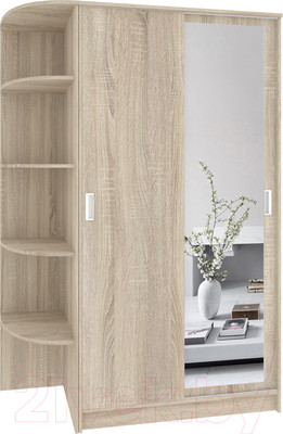 Шкаф-купе Кортекс-мебель Лагуна ШК04-01 (дуб сонома, левая консоль)