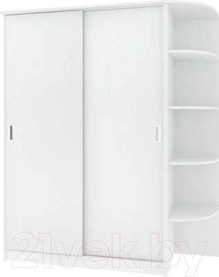 Шкаф-купе Кортекс-мебель Лагуна ШК05-00 (белый, правая консоль)