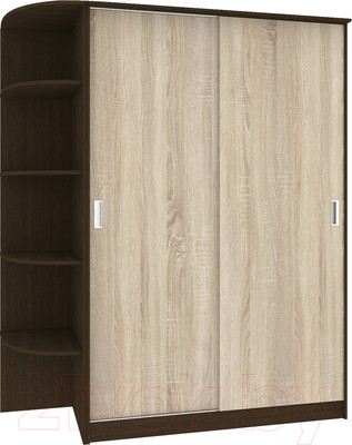 Шкаф-купе Кортекс-мебель Лагуна ШК05-00 (венге/дуб сонома, левая консоль)