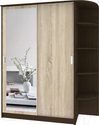 Шкаф-купе Кортекс-мебель Лагуна ШК05-01 (венге/дуб сонома, правая консоль)