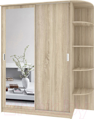 Шкаф-купе Кортекс-мебель Лагуна ШК05-01 (дуб сонома, правая консоль)