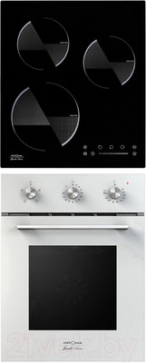 Комплект встраиваемой техники Krona Breve 45 WH + Ombra 45 BL