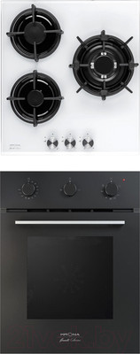 Комплект встраиваемой техники Krona Stretto 45 BL + Fiero 45 WH