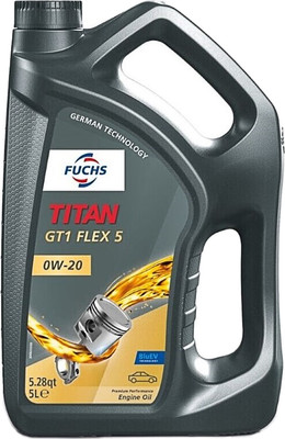 Моторное масло Fuchs Titan GT1 Flex 5 0W20 / 601446504 / 602008138 (5л)
