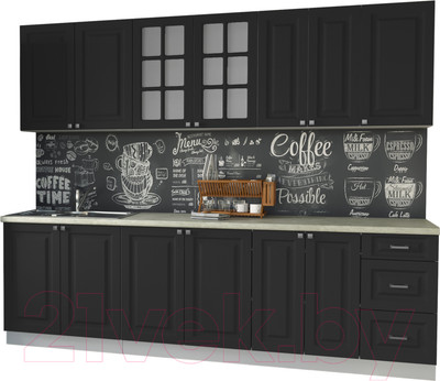 Кухонный гарнитур Interline Мила Деко 2.6 А (пепел/опал светлый)