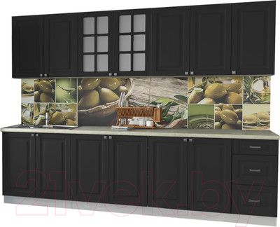 Кухонный гарнитур Interline Мила Деко 2.8 А (пепел/опал светлый)