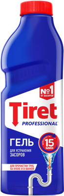 Средство для устранения засоров Tiret Professional (1л)