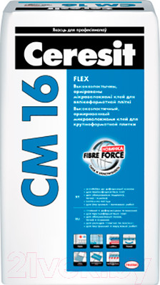 Клей для плитки Ceresit CM 16 Flex (5кг)