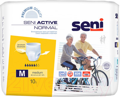 Трусы впитывающие для взрослых Seni Active Normal Medium (10шт)