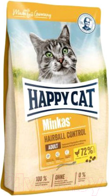 Сухой корм для кошек Happy Cat Minkas Hairball Control Geflugel / 70410 (1.5кг)