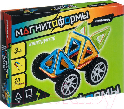 Конструктор магнитный Bondibon Магнитоформы Машина 20 деталей / ВВ4403