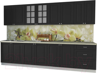 Кухонный гарнитур Interline Мила Деко 3.0 А (пепел/опал светлый)