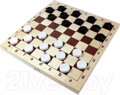 Набор настольных игр Десятое королевство Шахматы и шашки пластмассовые / 03879