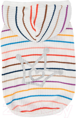 Футболка для животных Pinkaholic Yara с капюшоном / NAUA-TS7603-OW-L (белый)