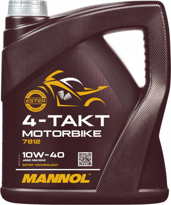 Моторное масло Mannol Motorbike 4-Takt 10W40 / MN7812-4 (4л)