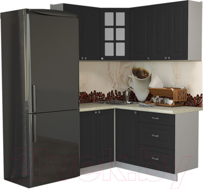 Кухонный гарнитур Interline Мила Деко 1.2x1.6 (пепел/опал светлый)