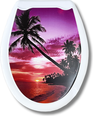 Сиденье для унитаза Еврокомфорт Закат 104-406-00 (жесткое)