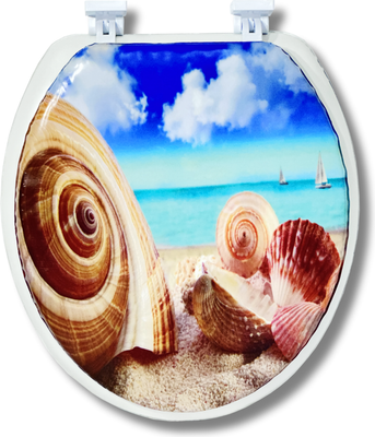 Сиденье для унитаза Еврокомфорт Ракушка 103-311-01В6 (мягкое)