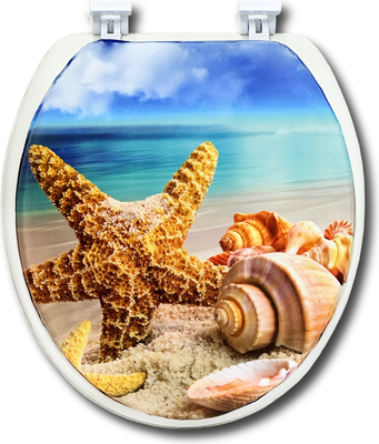 Сиденье для унитаза Еврокомфорт Морское дно 103-311-01В10 (мягкое)