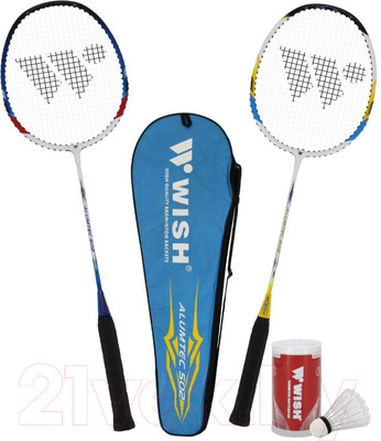 Набор для бадминтона WISH Alumtec 502 (синий/желтый)