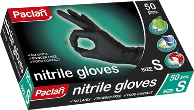 Перчатки одноразовые Paclan Practi  Нитриловые (S, 50шт)