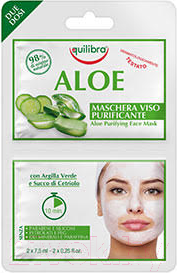Маска для лица кремовая Equilibra Aloe очищающая (2x7.5мл)