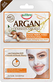 Маска для лица кремовая Equilibra Аргания молодость от природы антивозрастная (2x7.5мл)