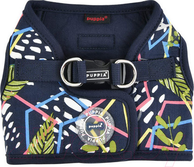 Шлея-жилетка для животных Puppia Botanical / PAUA-HB1823-NY-S (синий)