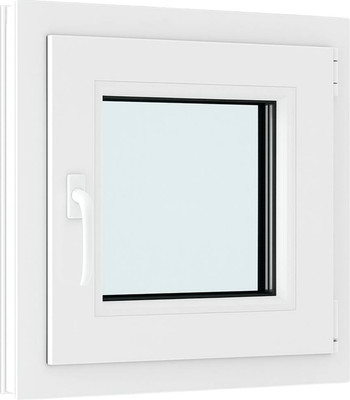 Окно ПВХ Добрае акенца С поворотно-откидной створкой 2 стекла (600x500)