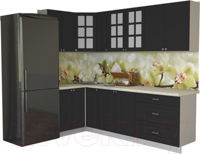 Кухонный гарнитур Interline Мила Деко 1.2x2.5 (пепел/опал светлый)