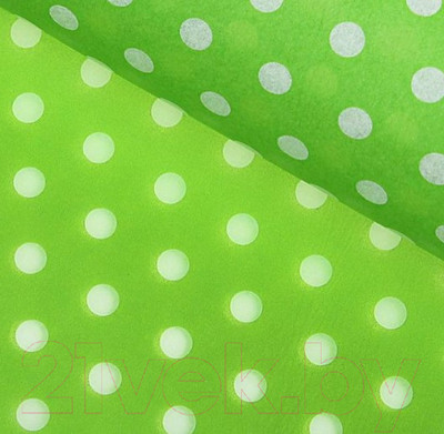Набор бумаги для оформления подарков No Brand В горошек / 3283-4 (10л, зеленый)