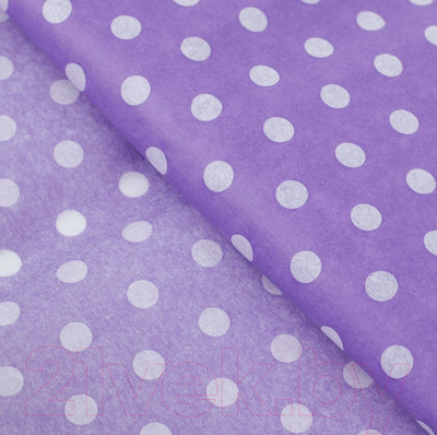 Набор бумаги для оформления подарков No Brand В горошек / 3283-2 (10л, темно-фиолетовый)