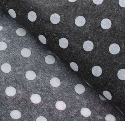 Набор бумаги для оформления подарков No Brand В горошек / 3283-3 (10л, черный)