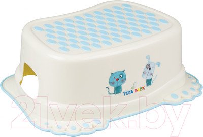 Табурет-подставка Tega Собака и кот / PK-006-102 (желтый)