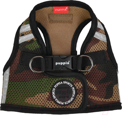 Шлея-жилетка для животных Puppia Soft / PAUA-HB1828-CA-M (камуфляж/светоотражающий)