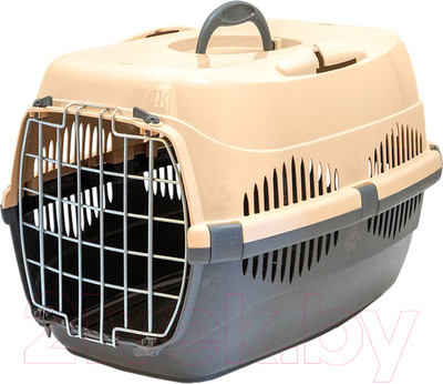 Переноска для животных ZooM Спутник-1 / 3992сер/песоч
