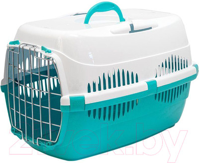 Переноска для животных ZooM Спутник-2 / 4092бирюз/бел