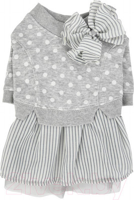 Свитер для животных Pinkaholic Ensley с юбкой / NAUA-OP7617-MG-L (серый)